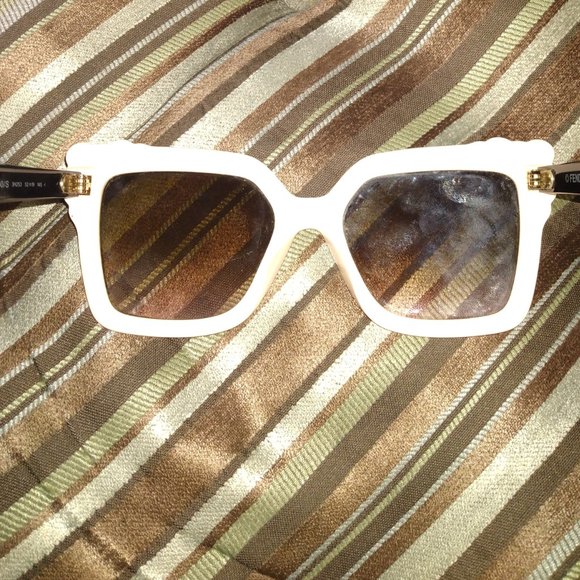❤️FENDI CAT EYE FF 0260/S 3H2/53 Black / Pink Turquoise Sunglasses